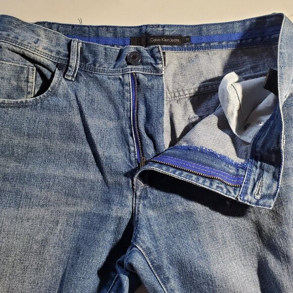 Calvin Klein 78/Blue label Straight Cut Jeans Sz 32w - Picture 8 of 16